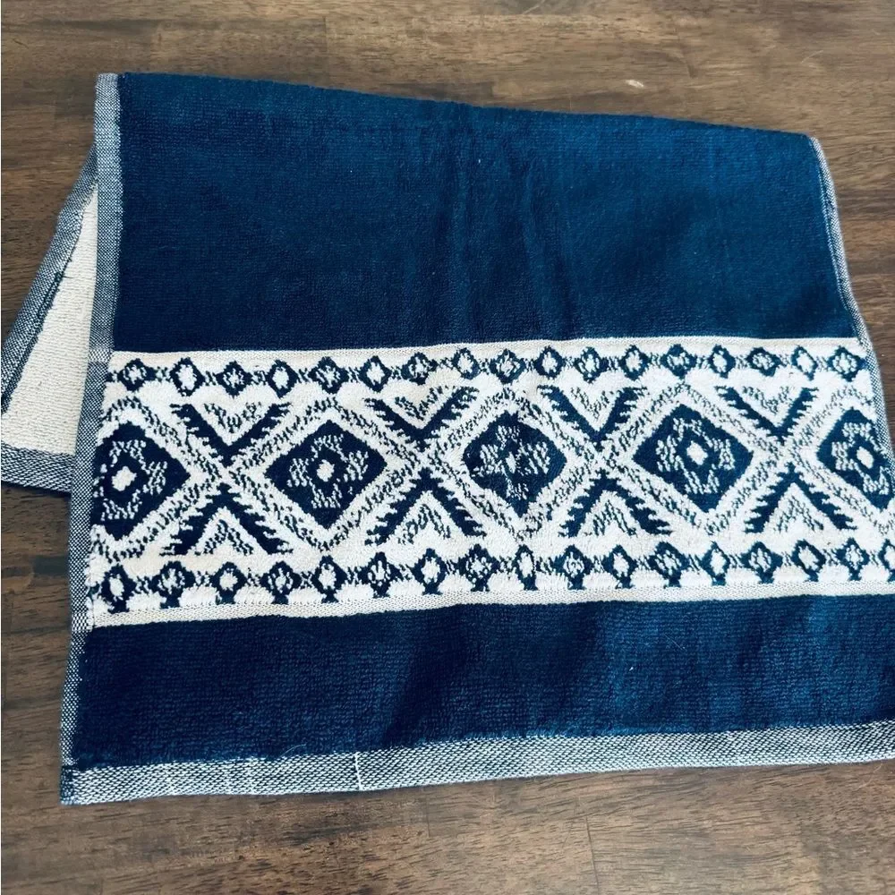 Wrangler Blue Western Paxton Blue Navy Blue Hand Towel